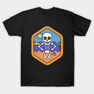 Skull enjoying the summer vibes T-Shirt